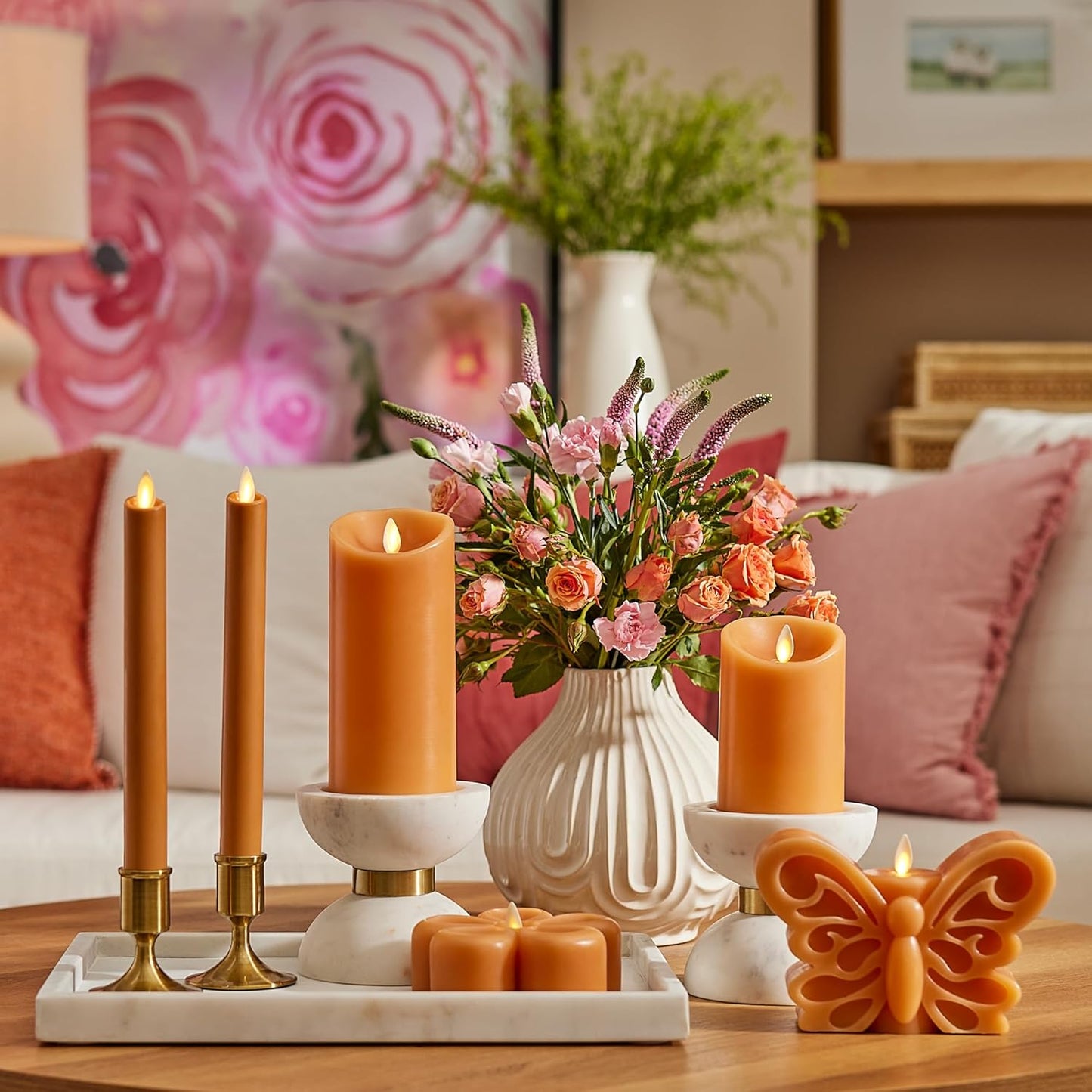 Luminara Flameless Battery Operated Taper LED Candle for Decor - Sunlit Honey (Used)