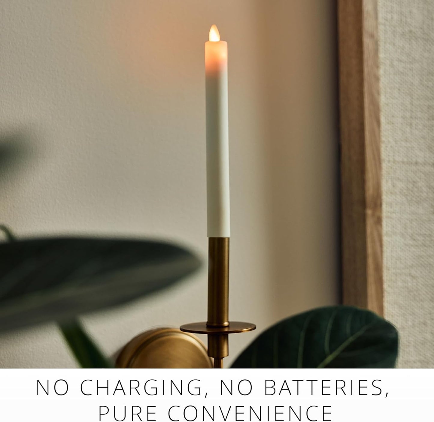 Luminara Flameless Tall E12 Taper Bulb Flat Top Candle for Lighting Fixtures (Like New)