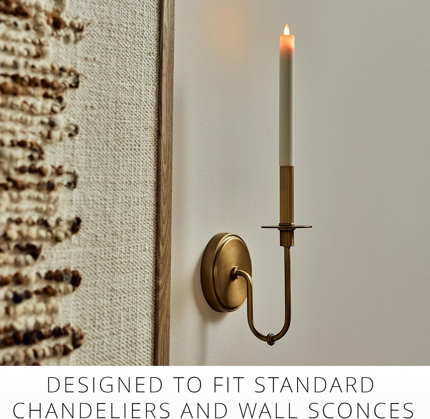 Luminara Flameless Tall E12 Taper Bulb Flat Top Candle for Lighting Fixtures (Like New)