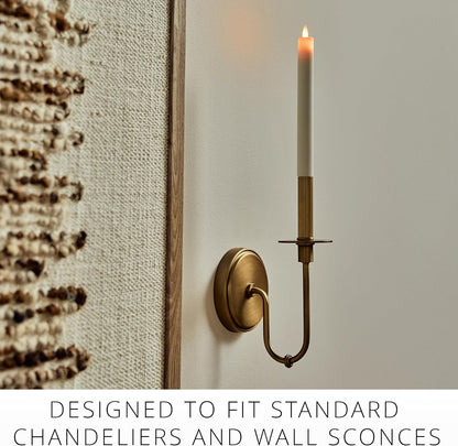 Luminara Flameless Tall E12 Taper Bulb Flat Top Candle for Lighting Fixtures (Like New)