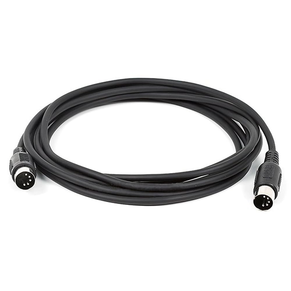 Kellards MID-P10T Pro 5 Pin Din Male-To-Female Round MIDI Cable, 10 Feet, Black (Used)