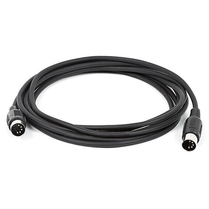Kellards MID-P10T Pro 5 Pin Din Male-To-Female Round MIDI Cable, 10 Feet, Black (Used)