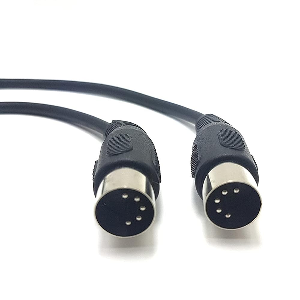 Kellards MID-P10T Pro 5 Pin Din Male-To-Female Round MIDI Cable, 10 Feet, Black (Used)