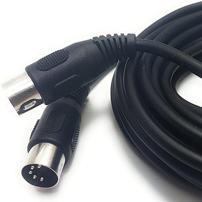 Kellards MID-P10T Pro 5 Pin Din Male-To-Female Round MIDI Cable, 10 Feet, Black (Used)
