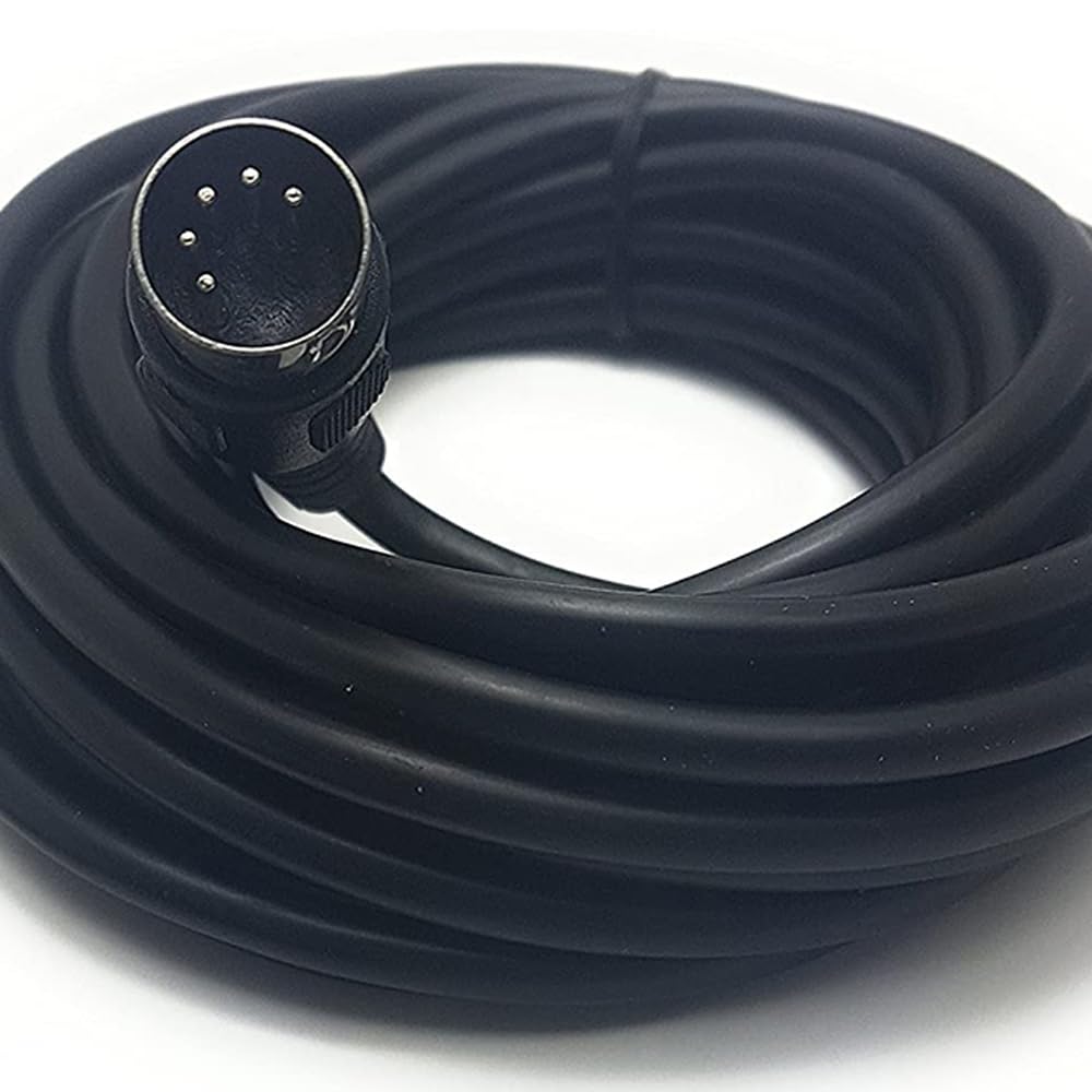 Kellards MID-P10T Pro 5 Pin Din Male-To-Female Round MIDI Cable, 10 Feet, Black (Used)