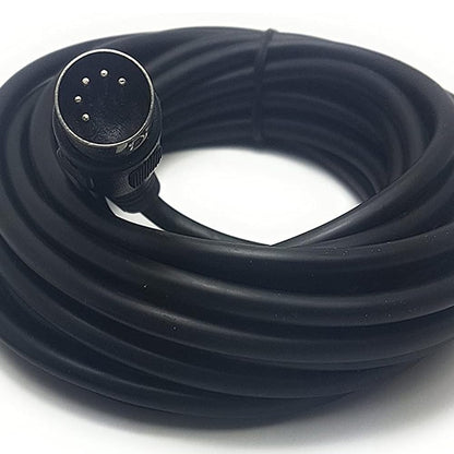 Kellards MID-P10T Pro 5 Pin Din Male-To-Female Round MIDI Cable, 10 Feet, Black (Used)