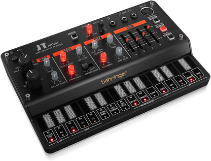 Behringer JT Mini 3-Voice Plastic Auxiliary Analog Synthesizer - Metallic Silver (Like New)
