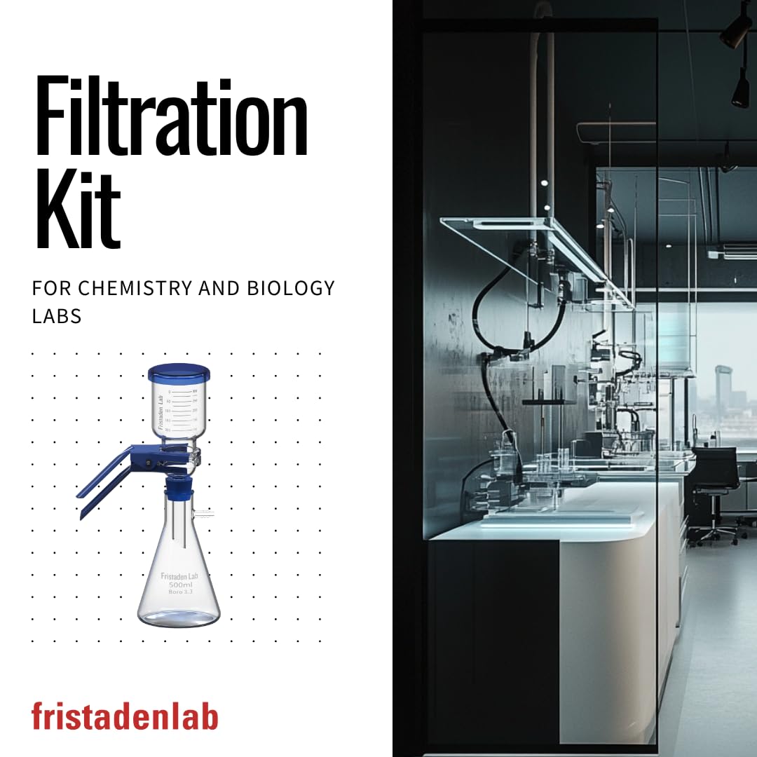 Fristaden Lab Vacuum Filtration Apparatus Kit, 2000mL Borosilicate Glass Set (Like New)