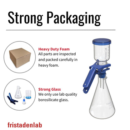 Fristaden Lab Vacuum Filtration Apparatus Kit, 2000mL Borosilicate Glass Set (Like New)