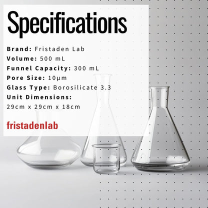 Fristaden Lab Vacuum Filtration Apparatus Kit, 2000mL Borosilicate Glass Set (Like New)