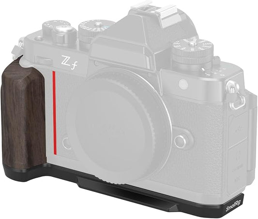 SMALLRIG Wooden Handgrip, L-Shape Grip Holder for Nikon Z f Camera, Black (Like New)