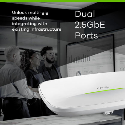 Zyxel BE12300 WiFi 7 Dual-Band Access Point, 12.3Gbps &  2x2.5GbE Nebula Managed (Like New)