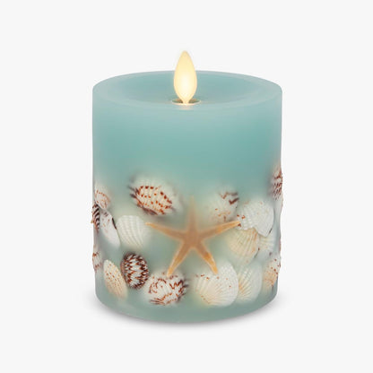 Luminara Flameless Real Wax Moving Flame Pillar LED Candle for Decor - 3 Volts (Used)