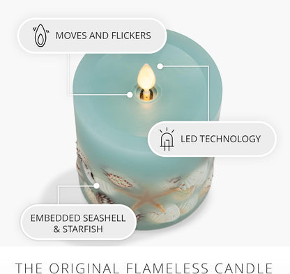 Luminara Flameless Real Wax Moving Flame Pillar LED Candle for Decor - 3 Volts (Used)