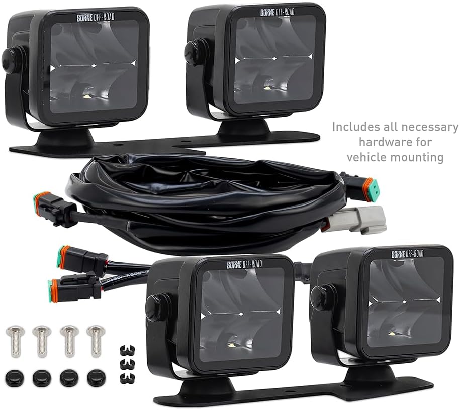 Mishimoto BNLT-BR-21-DT4SU Borne Off-Road Ford Bronco Ditch Light Set, 12V DC (Like New)