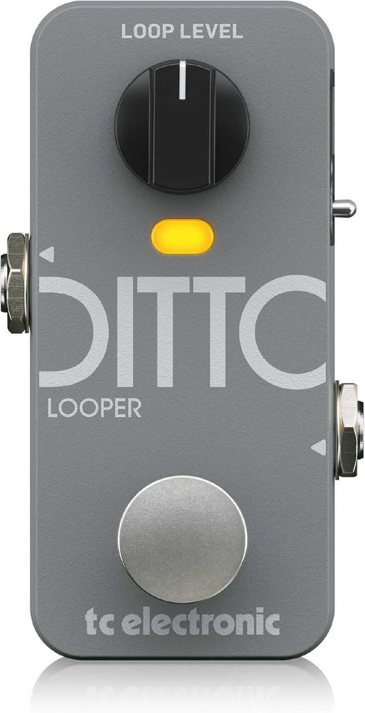 TC Electronic Analog DITTO 2 LOOPER Pedal Guitar for Live Performances, 9V, Grey (Like New)
