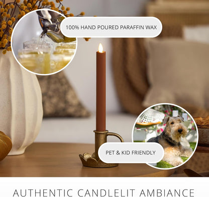 Luminara Flameless Melted Top Real Wax Candle for Decor, Moving Flame Technology (Used)