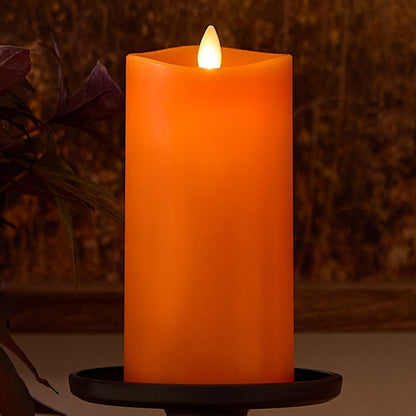 Luminara Flickering Flameless LED Candle for Indoor, 3" x 6.5" - Russet Orange (Like New)