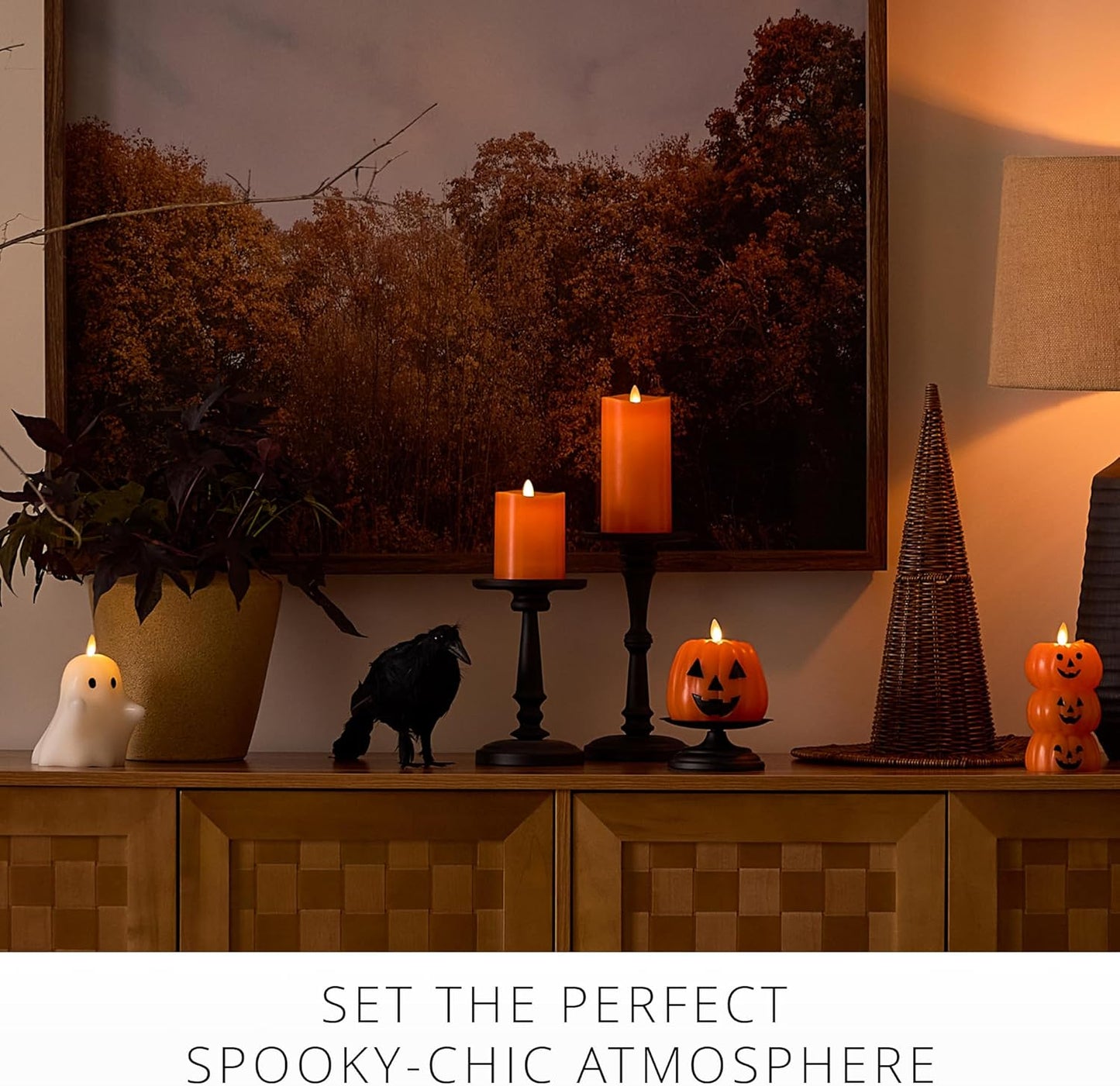 Luminara Flickering Flameless LED Candle for Indoor, 3" x 6.5" - Russet Orange (Like New)