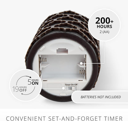 Luminara Flickering Flameless LED Candle for Indoor Home Decor, 3.5"x6.5", Black (Used)