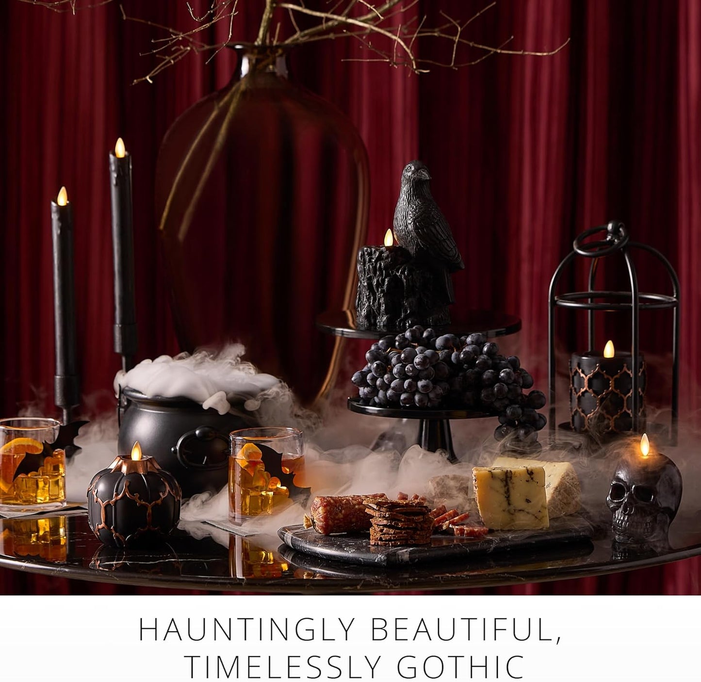 Luminara Flickering Flameless LED Candle for Indoor Home Decor, 3.5"x6.5", Black (Like New)