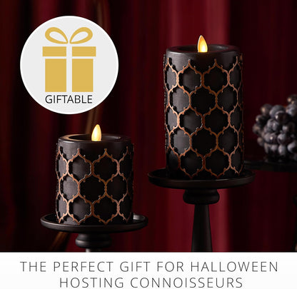 Luminara Flickering Flameless LED Candle for Indoor Home Decor, 3.5"x6.5", Black (Used)