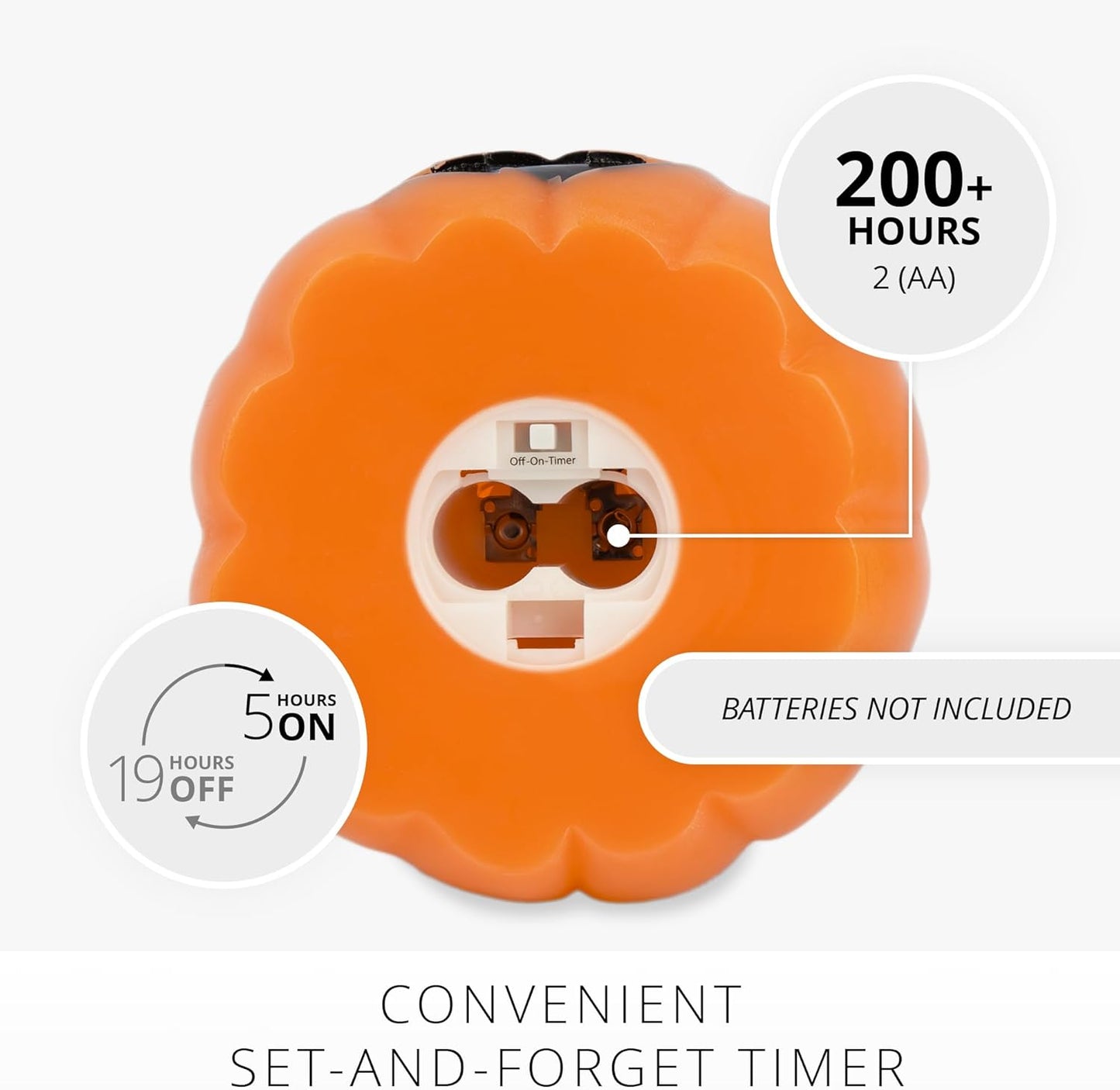 Luminara Jack-o-Lantern Pumpkins Indoor Candle for Decor, 4"x4.3", Russet Orange (Used)