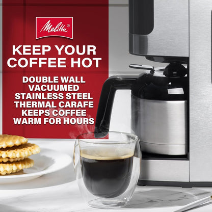 Melitta Aroma Tocco Thermal Drip Coffee Maker with 5-Pack Coffee Filters - Black (Used)