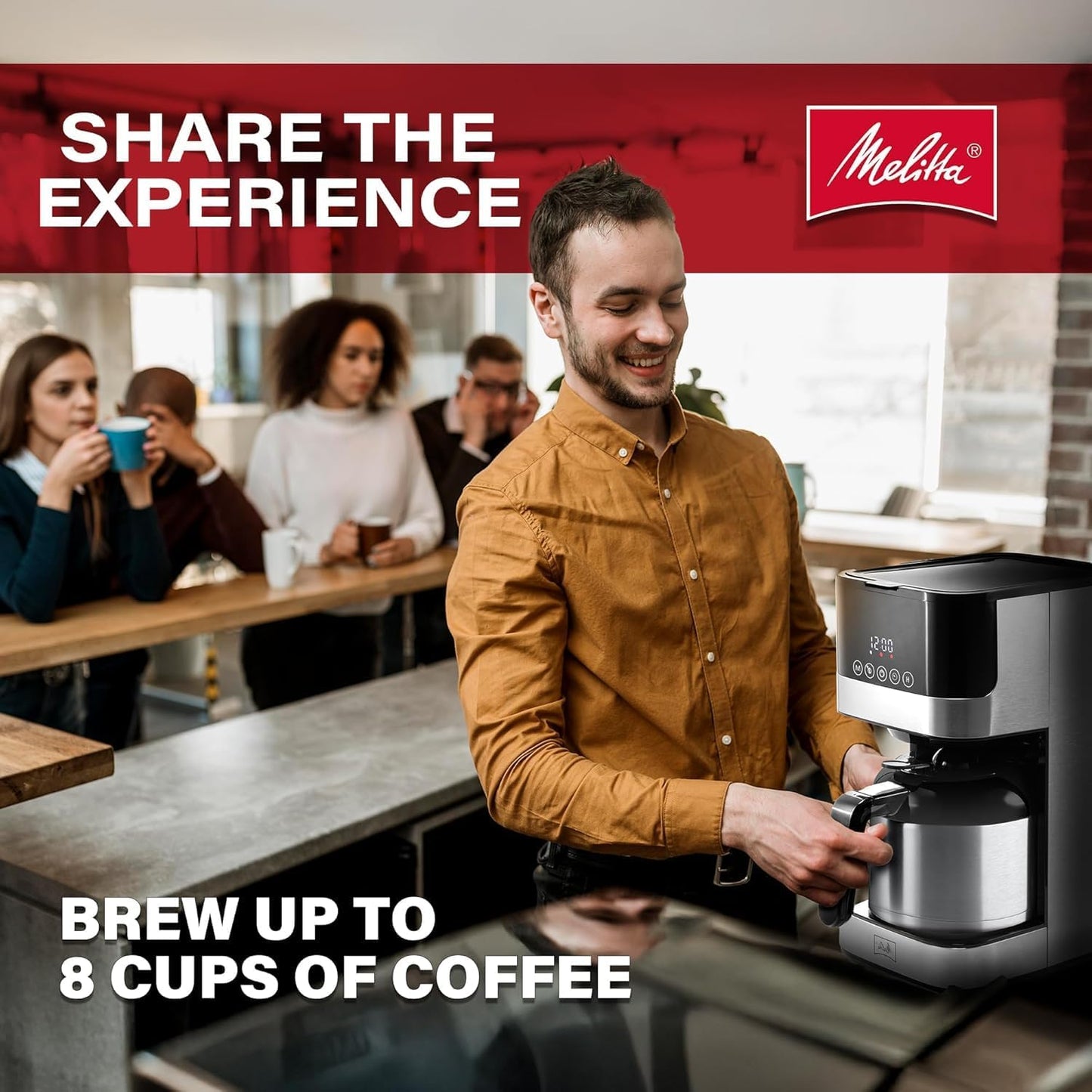 Melitta Aroma Tocco Thermal Drip Coffee Maker with 5-Pack Coffee Filters - Black (Used)