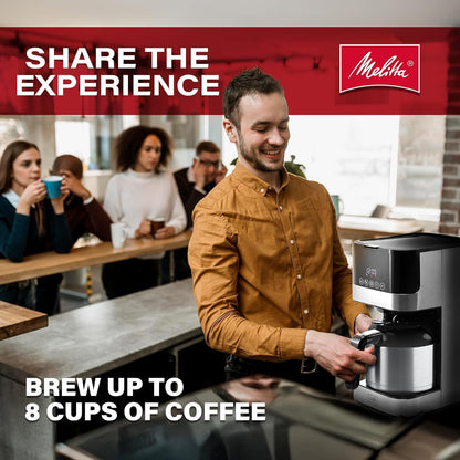 Melitta Aroma Tocco Thermal Drip Coffee Maker with 5-Pack Coffee Filters - Black (Used)