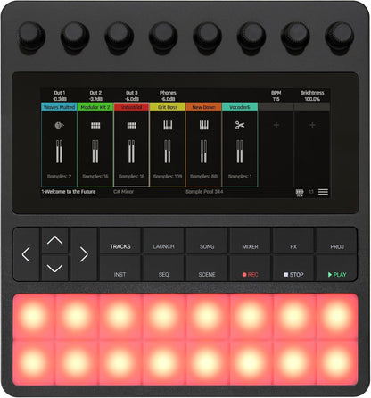 1010music Bento Hybrid Sampler & Sequencer – 16 Pads, 5 Tracks, MicroSD Support (Used)