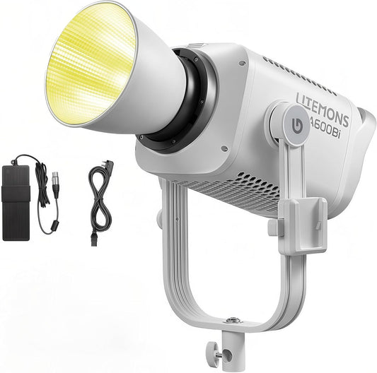 GODOX LA600BI Litemons Adjustable Bi-Color LED Video Light with Bluetooth, White (Like New)