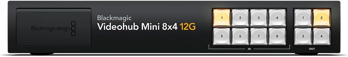 Blackmagic Design Compact Videohub Mini 8x4 12G Network Router, 12 Channels (Like New)