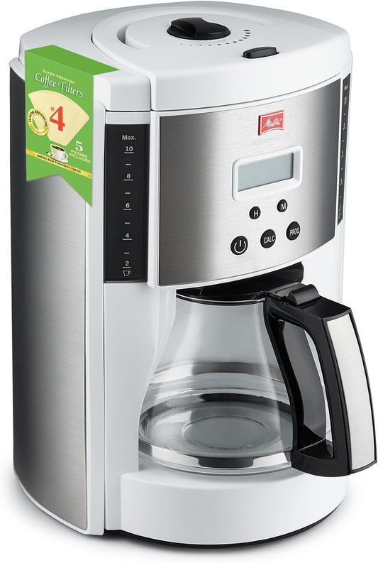 Melitta 10-Cup Fully Automatic Drip Coffee Makers w/ 5-Pack Coffee Filter, 900W (Like New)