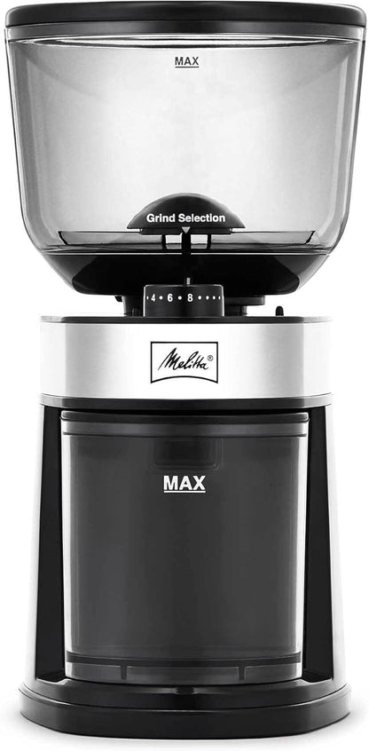 Melitta Molino Flat Burr Coffee Grinder with Safety Lock, 14 Cups, 120V - Black (Like New)