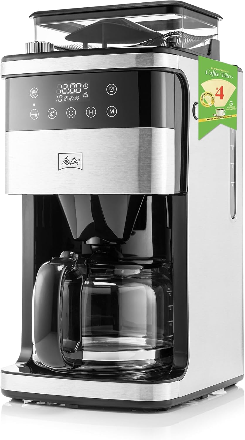Melitta Aroma Series Programmable Drip Coffee Makers with 5-Pack Coffee Filters (Used)