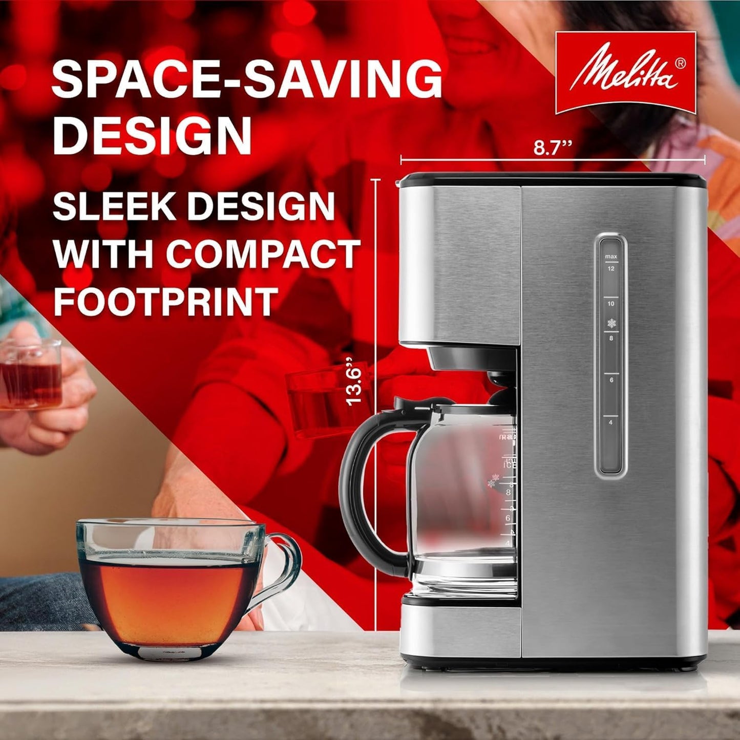 Melitta Aroma Series Programmable Drip Coffee Makers with 5-Pack Coffee Filters (Used)