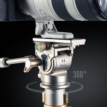 HARLOWE Carbon Fiber Quick Rlease Monopod Stand and Fluid Head for Photographer (Used, No Retail Box)