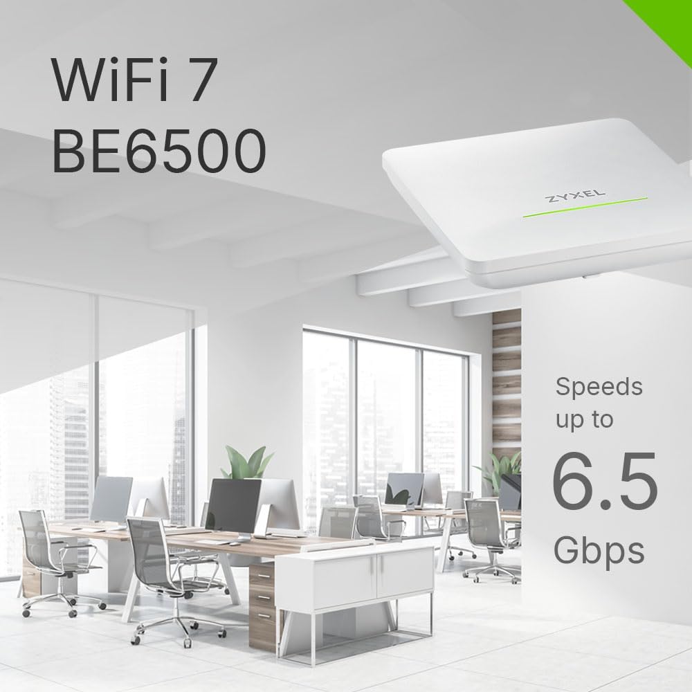 Zyxel Nwa50be Pro Wifi 7 NebulaFlex Dual-Band Wireless Access Point, 1000 Mbps (Like New)