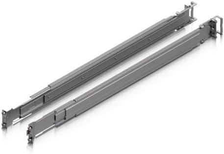 Generic Ubiquity Adjustable Sliding Rack Rails for 4-Post Cabinet, 45kg Capacity (Like New)