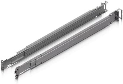 Generic Ubiquity Adjustable Sliding Rack Rails for 4-Post Cabinet, 45kg Capacity (Like New)