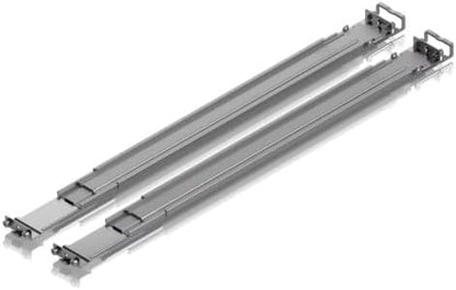 Generic Ubiquity Adjustable Sliding Rack Rails for 4-Post Cabinet, 45kg Capacity (Like New)