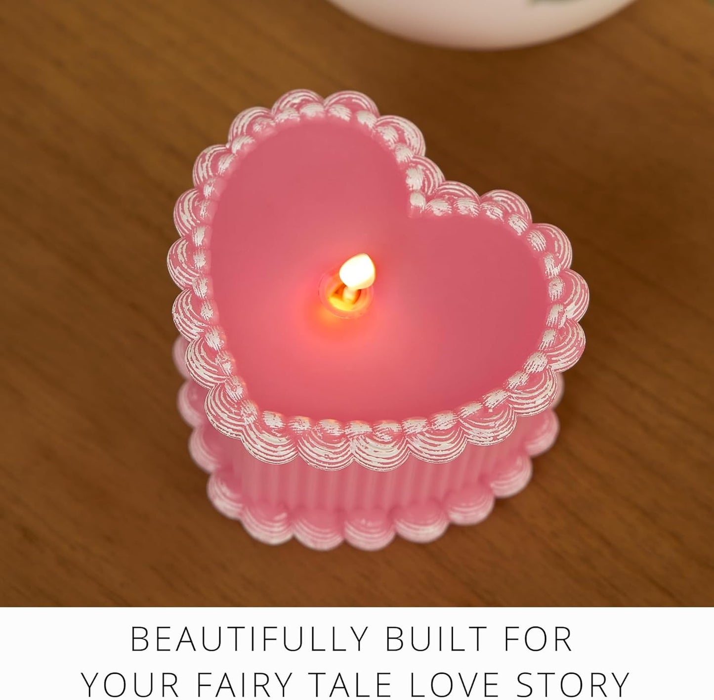 Luminara Flameless Battery Operated LED Candle for Decor, 5.3"x4.5" - Sweet Pink (Used)