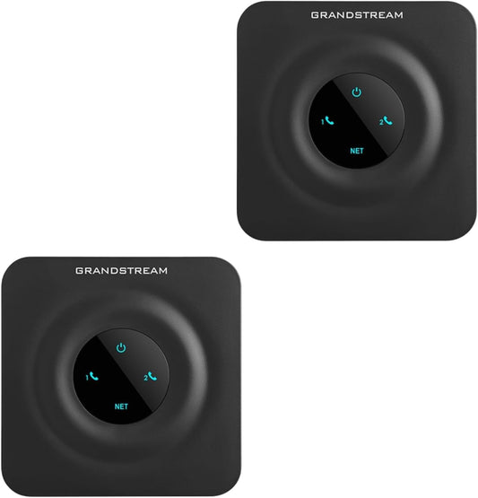 Generic HT802-V2 Wired Ethernet 2 FXS Port Analog VoIP Adapter - 2 Pack, Black (Like New, No Retail Box)