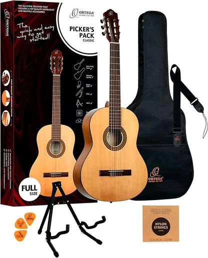 Kellards RPPC44 Nylon 6 StringS Classical Guitar Set for Beginner, Full Size (Like New)