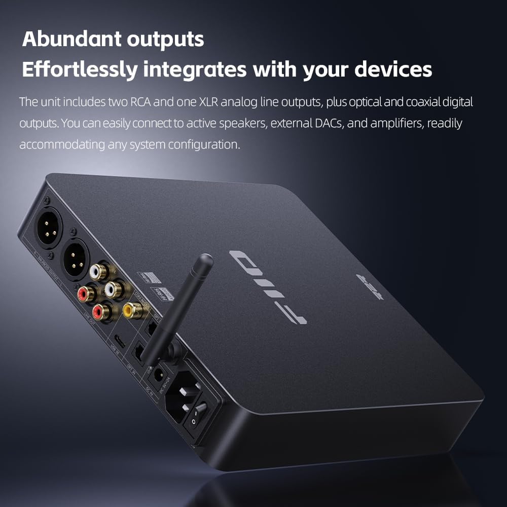 FiiO BR15 R2R High-Resolution Bluetooth 6.0 Audio Stereo Receiver for Home Audio (Like New)