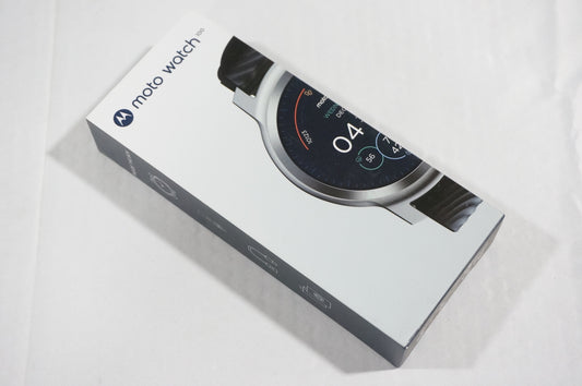 Motorola Moto Watch 100 Smartwatch, 42mm Smartwatch with GPS - Glacier Silver (Like New)
