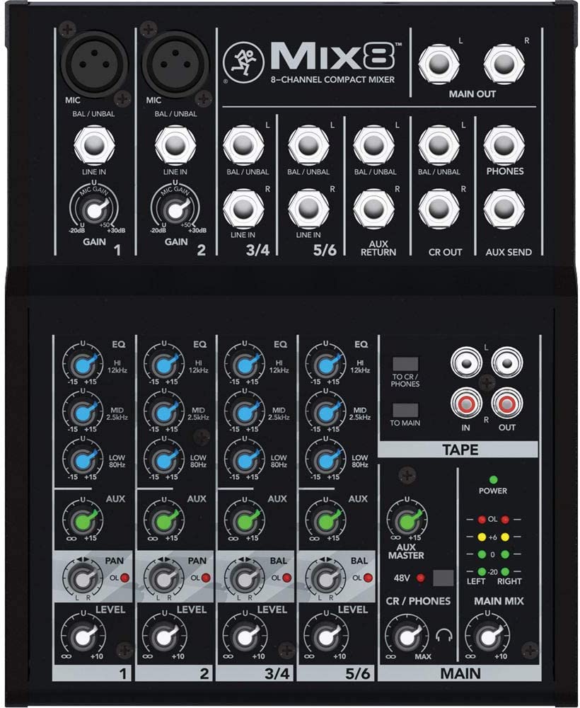 Mackie Mix Series Mix8 8-Channel Mixer (Like New)